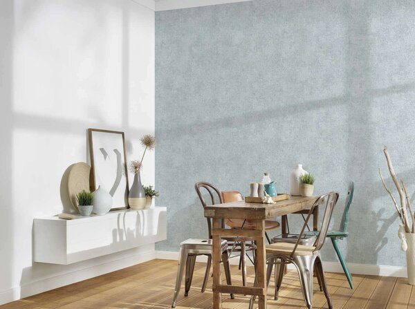 A.S. Création | Vliesová tapeta na stenu Trendwall 2 38089-6 | 0,53 x 10,05 m | zelená, metalická, šedá