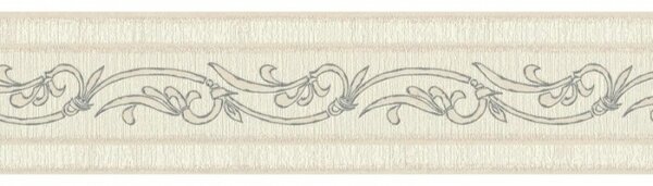 A.S. Création | Samolepiaci bordúra na stenu Only Borders 2635-13 | 13 cm x 5 m | béžová, metalická, krémová
