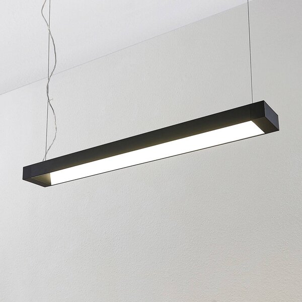 Arcchio LED závesné svietidlo Cuna, 92 cm, čierna, kov, Čierna, Pracovňa / Kancelária, Hliník, Moderný, Závesné svietidlo