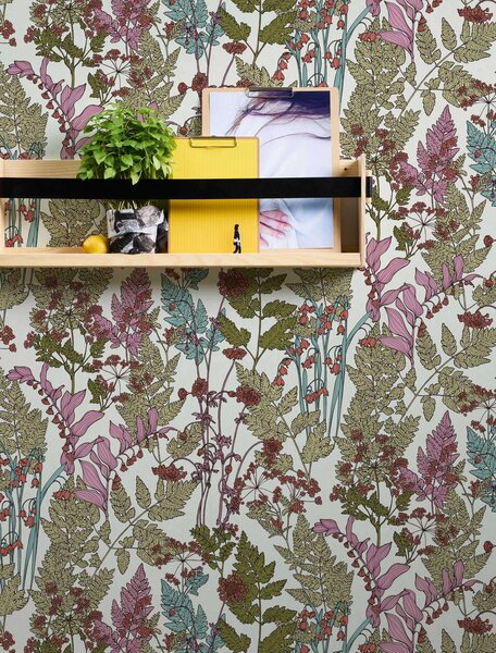 A.S. Création | Vliesová tapeta na stenu AP Floral Impression 37751-3 | 0,53 x 10,05 m | viacfarebná, biela