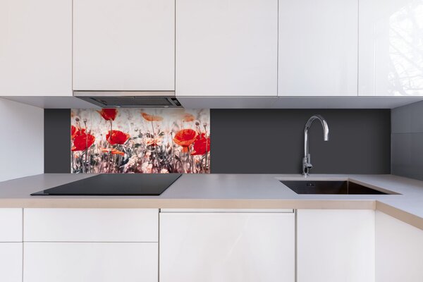 DIMEX | Dibond doska za kuchynskú linku | DBW-08040-171 Vlčí mak| 80 x 40 cm
