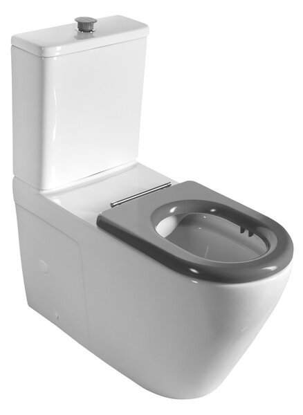 Sapho Sapho, DARIO RIMLESS WC kombi misa s nádržkou, spodný/zadný odpad, biela, MC102