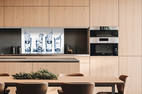 DIMEX | Dibond doska za kuchynskú linku | DBW-10060-162 Pohár vody | 100 x 60 cm