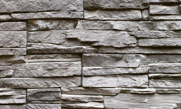 DIMEX | Dibond doska za kuchynskú linku | DBW-10060-258 Sivý kamenný múr | 100 x 60 cm