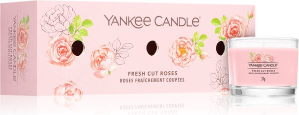 Yankee Candle Fresh Cut Roses darčeková sada 3x37 g