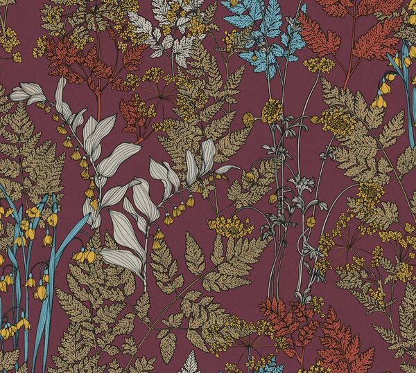 A.S. Création | Vliesová tapeta na stenu AP Floral Impression 37751-4 | 0,53 x 10,05 m | viacfarebná, červená