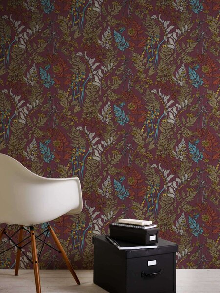 A.S. Création | Vliesová tapeta na stenu AP Floral Impression 37751-4 | 0,53 x 10,05 m | viacfarebná, červená