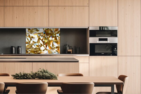 DIMEX | Dibond doska za kuchynskú linku | DBW-08060-072 Zlatý kryštál | 80 x 60 cm