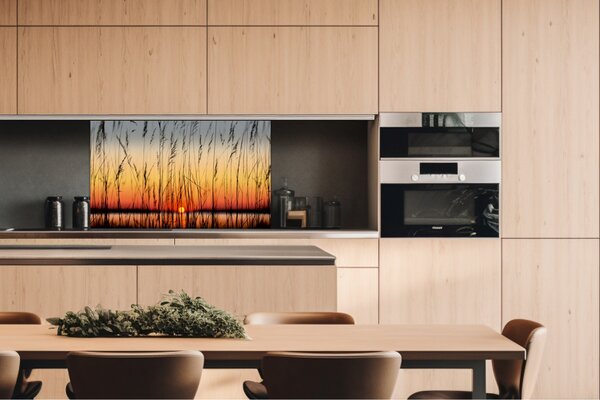 DIMEX | Dibond doska za kuchynskú linku | DBW-10060-129 Rákos | 100 x 60 cm