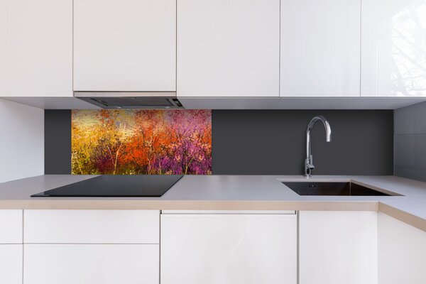 DIMEX | Dibond doska za kuchynskú linku | DBW-08040-211 Farebné kvetinové pozadie| 80 x 40 cm
