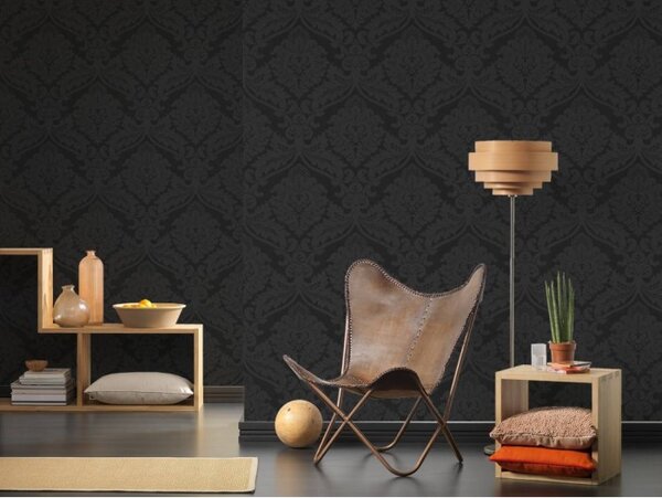 A.S. Création | Vinylová tapeta na stenu Black and White 5526-31 | 0,53 x 10,05 m | čierna