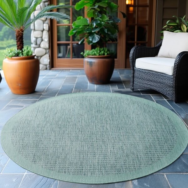 Modrý okrúhly vnútorný a vonkajší koberec ø 120 cm Giza 1410 – Ayyildiz Carpets