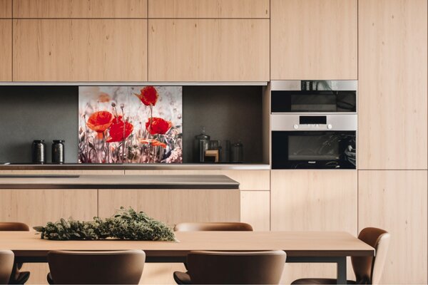 DIMEX | Dibond doska za kuchynskú linku | DBW-08060-171 Vlčí mak | 80 x 60 cm