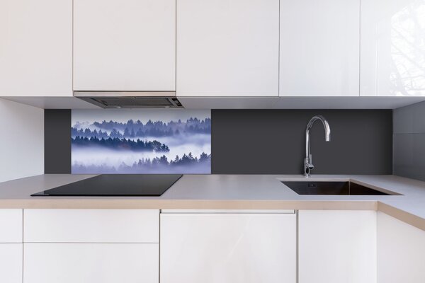 DIMEX | Dibond doska za kuchynskú linku | DBW-08040-195 Hmla medzi stromami| 80 x 40 cm