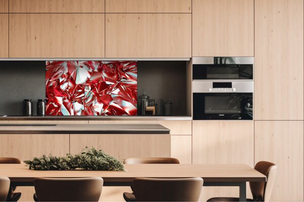 DIMEX | Dibond doska za kuchynskú linku | DBW-10060-071 Červený kryštál | 100 x 60 cm