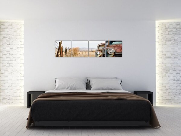 Historická auta - obraz (Obraz 160x40cm)