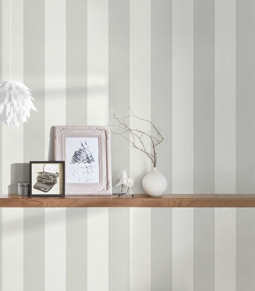 A.S. Création | Vliesová tapeta na stenu Trendwall 2 38101-2 | 0,53 x 10,05 m | biela, krémová, šedá