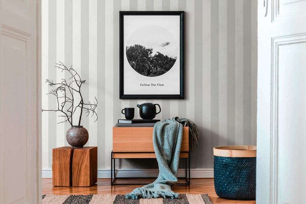 A.S. Création | Vliesová tapeta na stenu Trendwall 2 38101-2 | 0,53 x 10,05 m | biela, krémová, šedá