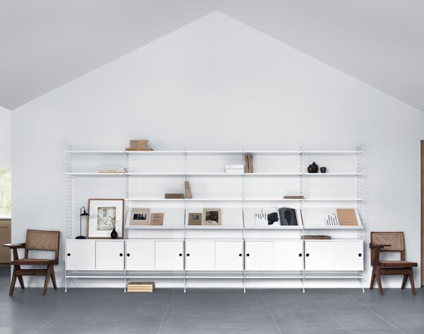 String Polica String Magazine Shelf 78 x 30, beige
