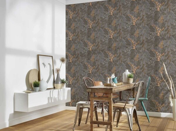 A.S. Création | Vliesová tapeta na stenu AP Floral Impression 37751-9 | 0,53 x 10,05 m | viacfarebná, béžová, šedá