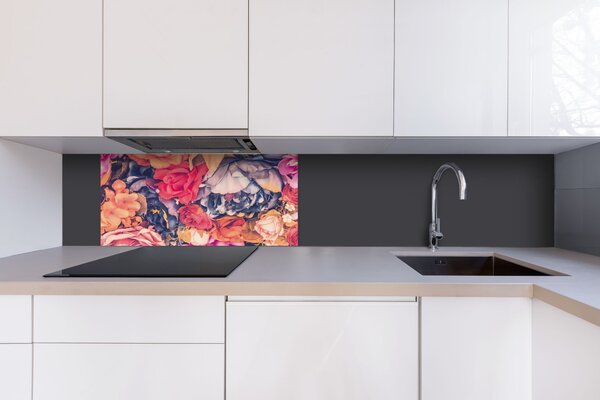 DIMEX | Dibond doska za kuchynskú linku | DBW-08040-178 Kvetinové zátišie| 80 x 40 cm