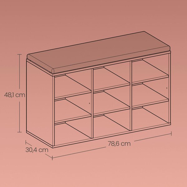 REGÁL NA TOPÁNKY, sivá, biela, 78,5/48/30,3 cm MID.YOU - Online Only drobný nábytok, Online Only