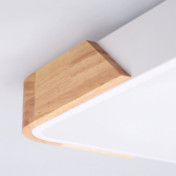 Brilagi - stmievateľné LED svietidlo PILANA LED/48W/230V dub/biela 42x42 cm + diaľkový ovládač