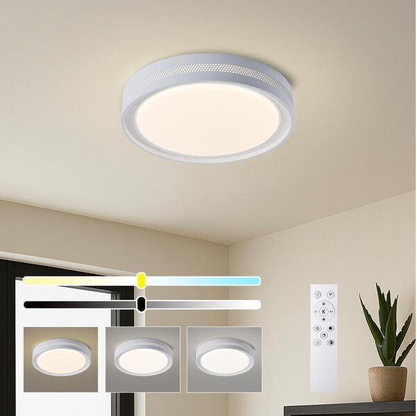 Brilagi - LED stmievateľné stropné svietidlo KREON LED/54W/230V 3000-6000K biela, priemer 38 cm + diaľkové ovládanie