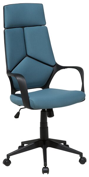 Kancelárska stolička modrá s čiernou, výškovo nastaviteľná s odolným poťahom kancelárska stolička moderné
