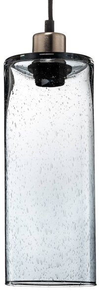 Závesná lampa Sóda sklo valec modrý Ø 12cm
