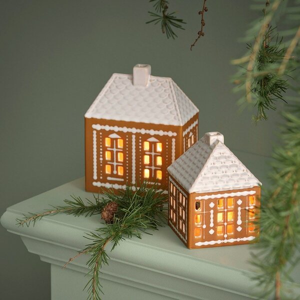Porcelánový svietnik Gingerbread Lighthouse Medium