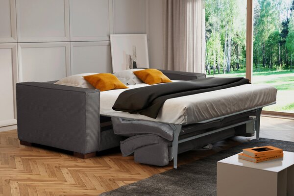 ROZKLADACIA POHOVKA, textil, sivá MID.YOU - Sedačky, Online Only