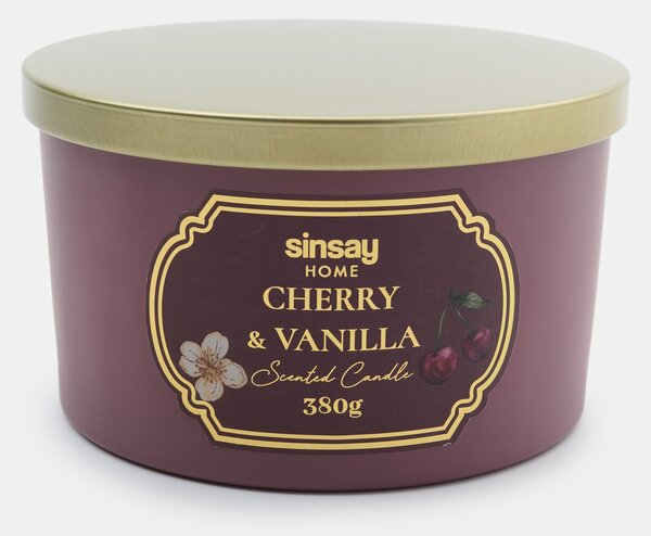 Sinsay - Vonná sviečka Cherry & Vanilla - lilavá