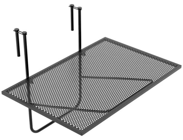 Zavesený balkónový stôl JV11633DK, s hrúbkou až 6 cm, čierny – N