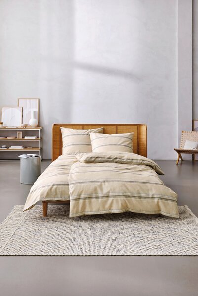 POSTEĽNÁ BIELIZEŇ, krémová, prírodná farba, svetlosivá, béžová, 135/200 cm Esprit - Online Only bytové doplnky, Online Only