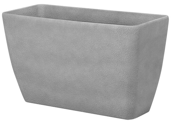 Kamenný kvetináč sivý 74 x 32 x 45 cm moderný minimalistický dizajn izbové vonkajšie doplnky