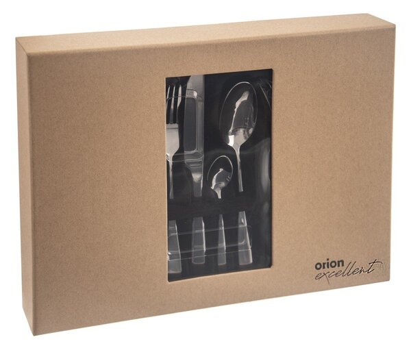 Antikoro príbor 24 ks v striebornej farbe Mirror – Orion