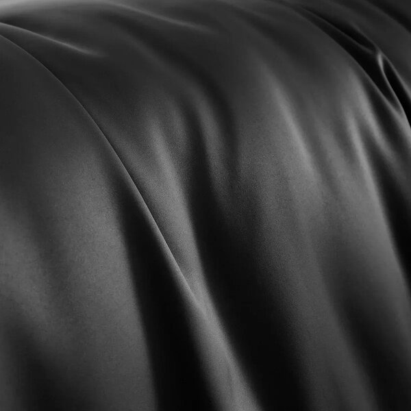 Čierne saténové obliečky na jednolôžko 135x200 cm Silky Soft – Catherine Lansfield