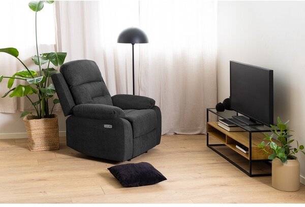 Antracitové relaxačné kreslo Vansbro – Actona