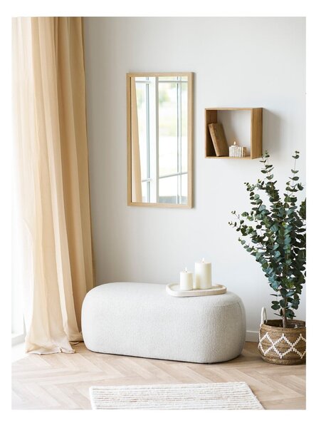 Béžová lavica z textílie buklé Blossomville – House Nordic