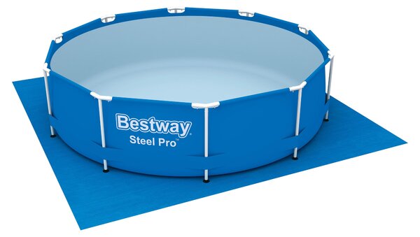 Bestway 58001 / 24, Podložka, Modrá, Polyetylen, Nadzemný bazén, Nafukovací bazén, Štvorec, Fits 3.05m (10') Fast Set Pools and 3.05m (10') Steel Pro Max Pools and 3.05m (10') Steel Pro