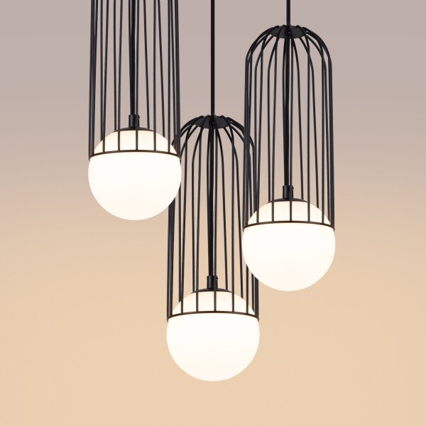 Sollux SL.1336 - Luster na lanku BRINA 3xG9/8W/230V čierna