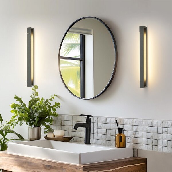 Brilagi - LED kúpeľňové osvetlenie zrkadla AQUA LINE LED/18W/230V 60 cm IP44 antracit
