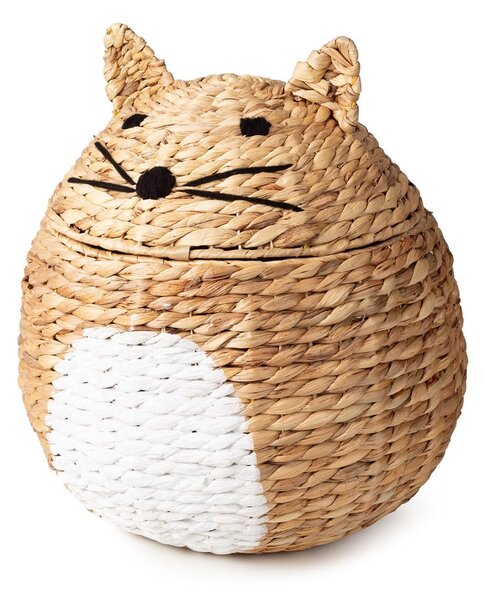 Detský kôš na hračky z vodného hyacintu v prírodnej farbe ø 40x43 cm Cat – Compactor
