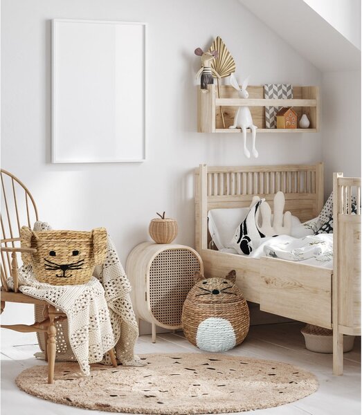 Detský kôš na hračky z vodného hyacintu v prírodnej farbe ø 40x43 cm Cat – Compactor