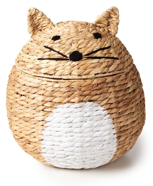 Detský kôš na hračky z vodného hyacintu v prírodnej farbe ø 40x43 cm Cat – Compactor