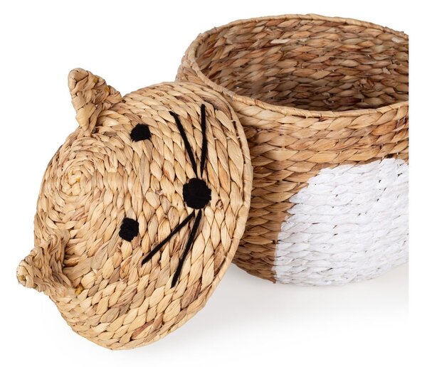Detský kôš na hračky z vodného hyacintu v prírodnej farbe ø 40x43 cm Cat – Compactor
