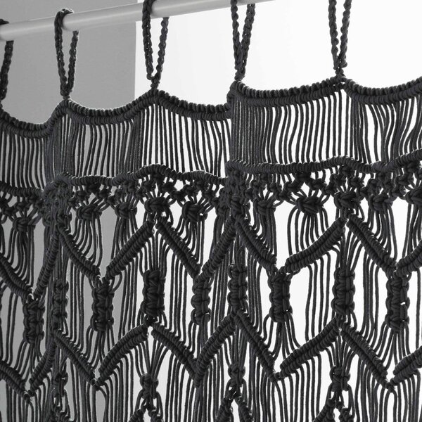 Čierny záves do dverí 90x200 cm Macarena – douceur d'intérieur