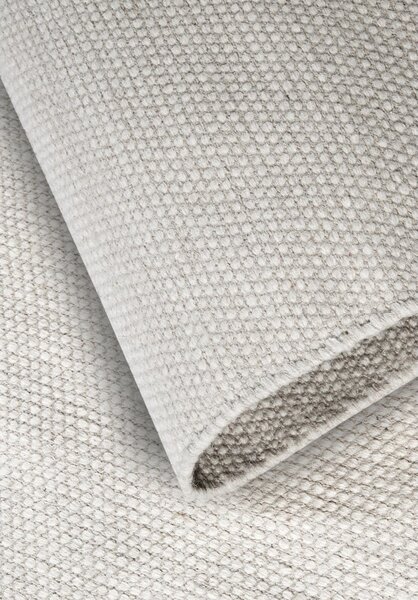 Krémovobiely ručne tkaný behúň s prímesou vlny 80x200 cm Pradesh Natural White – Elle Decoration