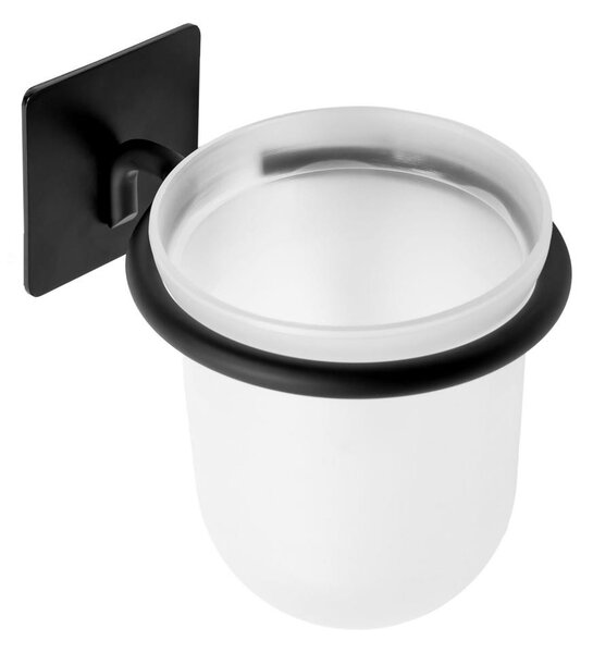 Rea Tutumi - WC kefa čierna na nalepenie na 3M páske, 322195A, REA-77076